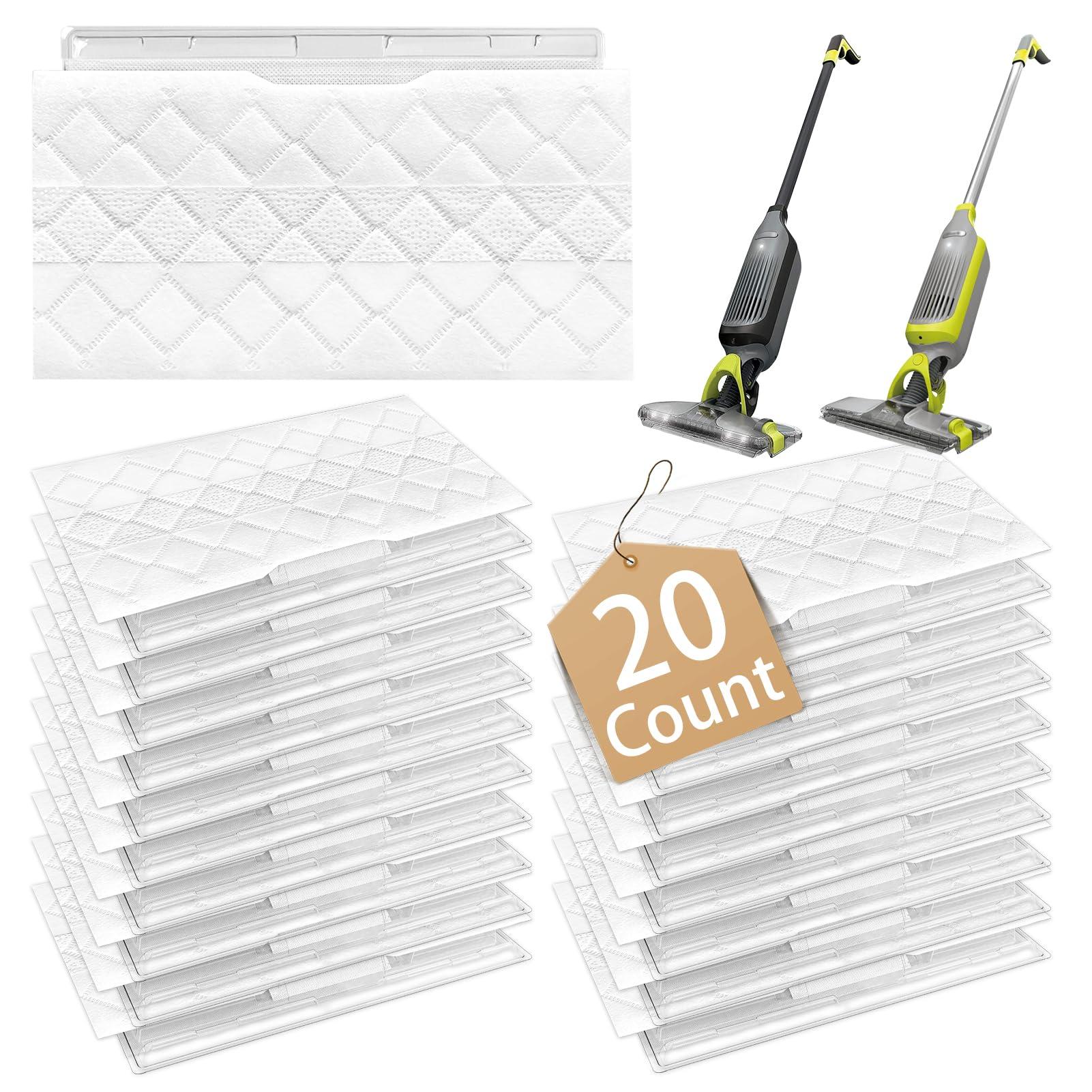 Thicker & Sturdier Disposable Vacmop Pad Refills Compatible with Shark Vacmop VMP30 VMP10 VMP16 | 20 Count