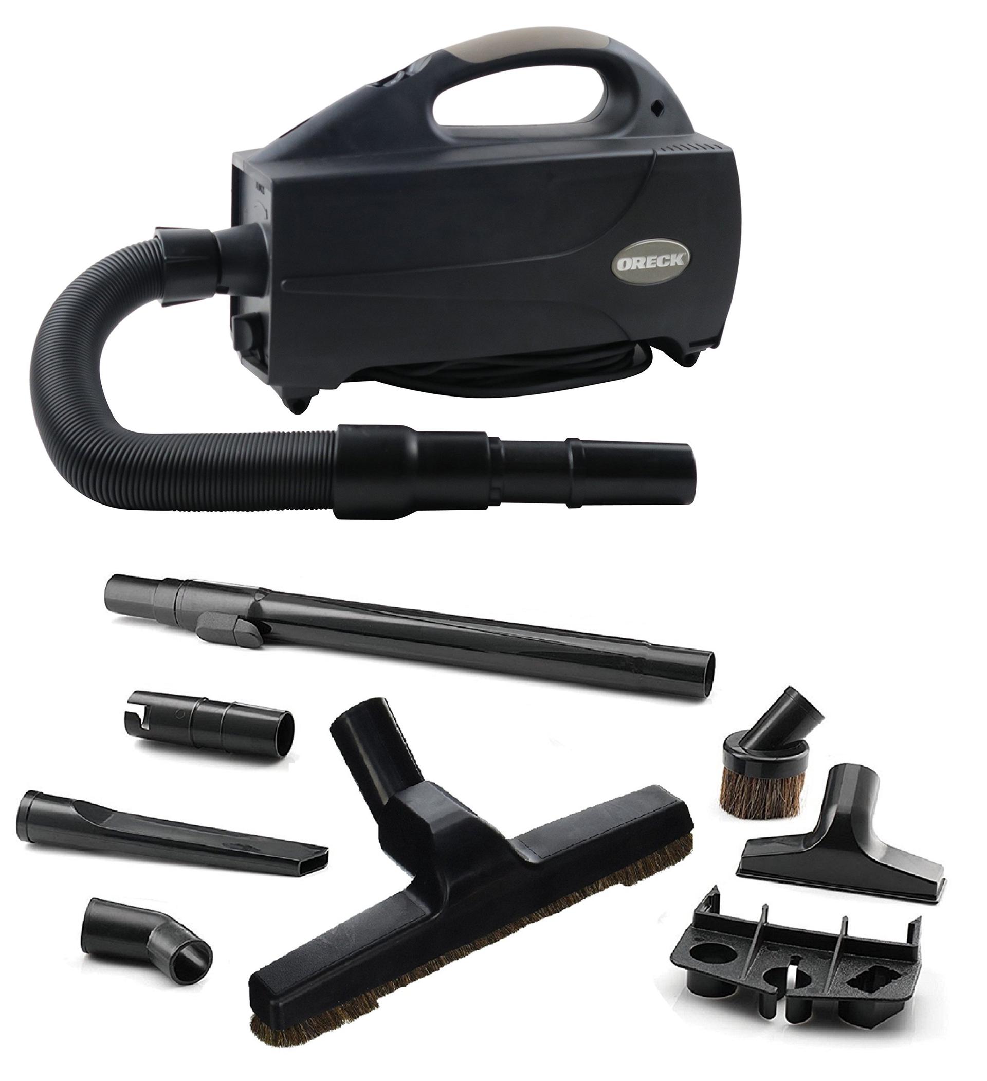 Lightweight Oreck Compact Canister Vacuum Cleaner & Blower with HEPA Filter Bag for Pet Hair, Hardwood Floors - BB1200Db, Black