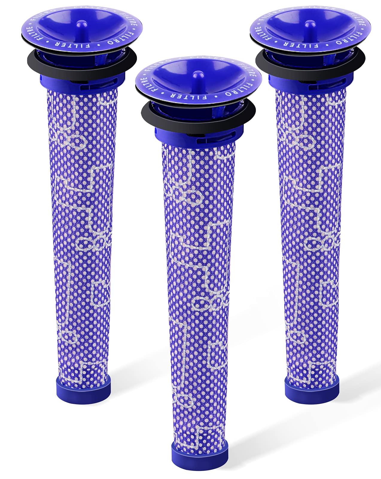 HEPA Compatible 3-Pack Pre Filters Replacement For Dyson V6 V7 V8 - Part 965661-01