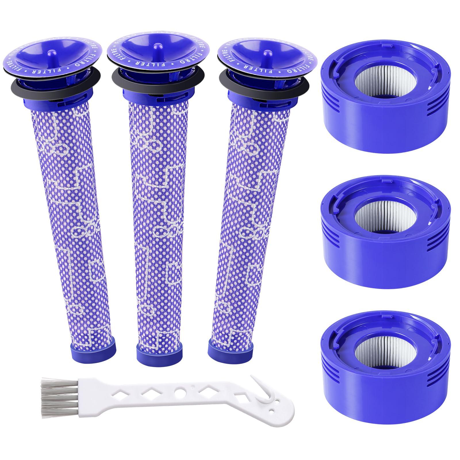 Whekeosh 6 Pack Vacuum Filter Replacement Kit - Compatible with Dyson V7, V8 Animal and Absolute Vacuum, HEPA Filters - Replaces Part # 965661-01 & 967478-01