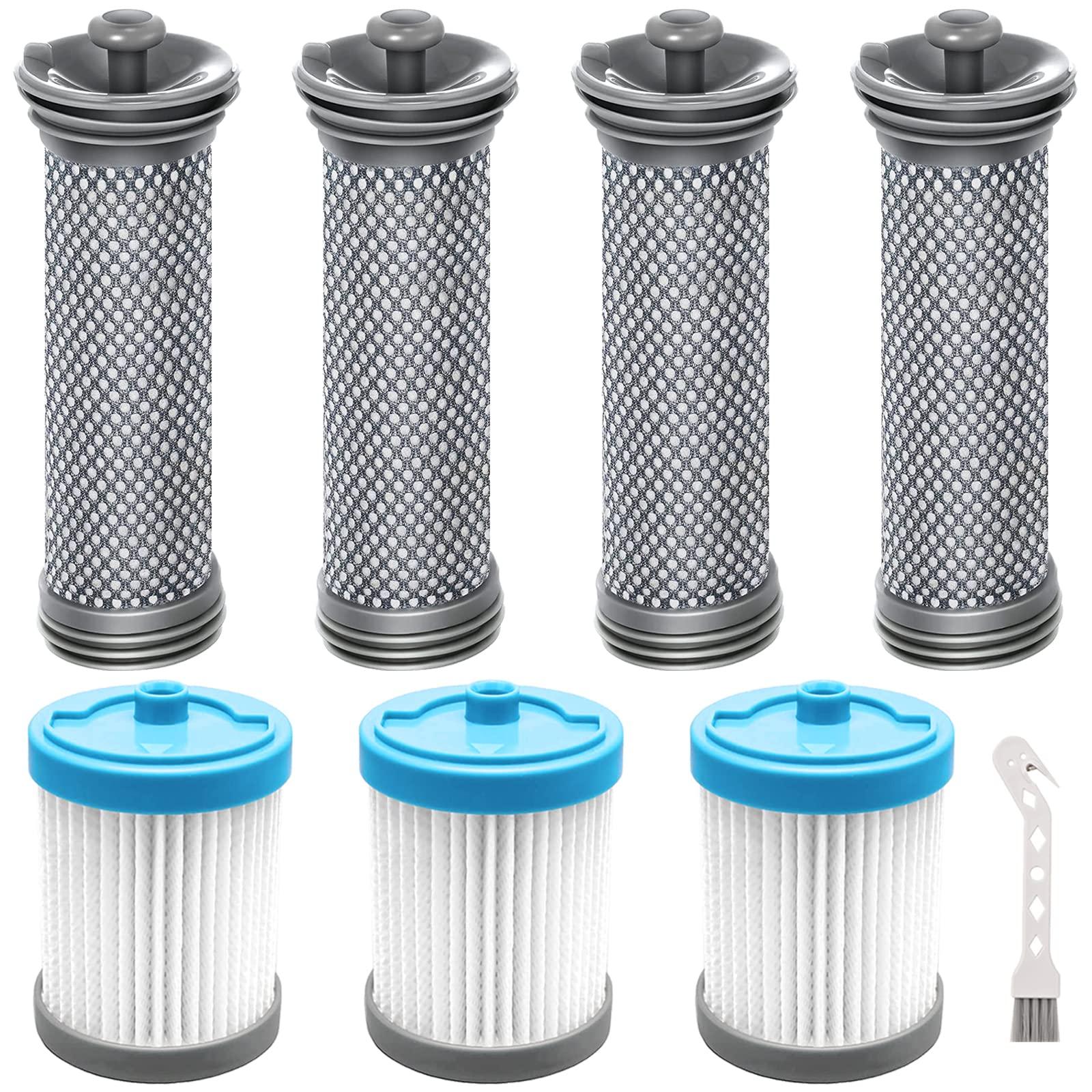 Replacement Vacuum Filter Kit for Tineco Cordless Stick Vacuums - 4 Pre-Filters, 3 Post-Filters