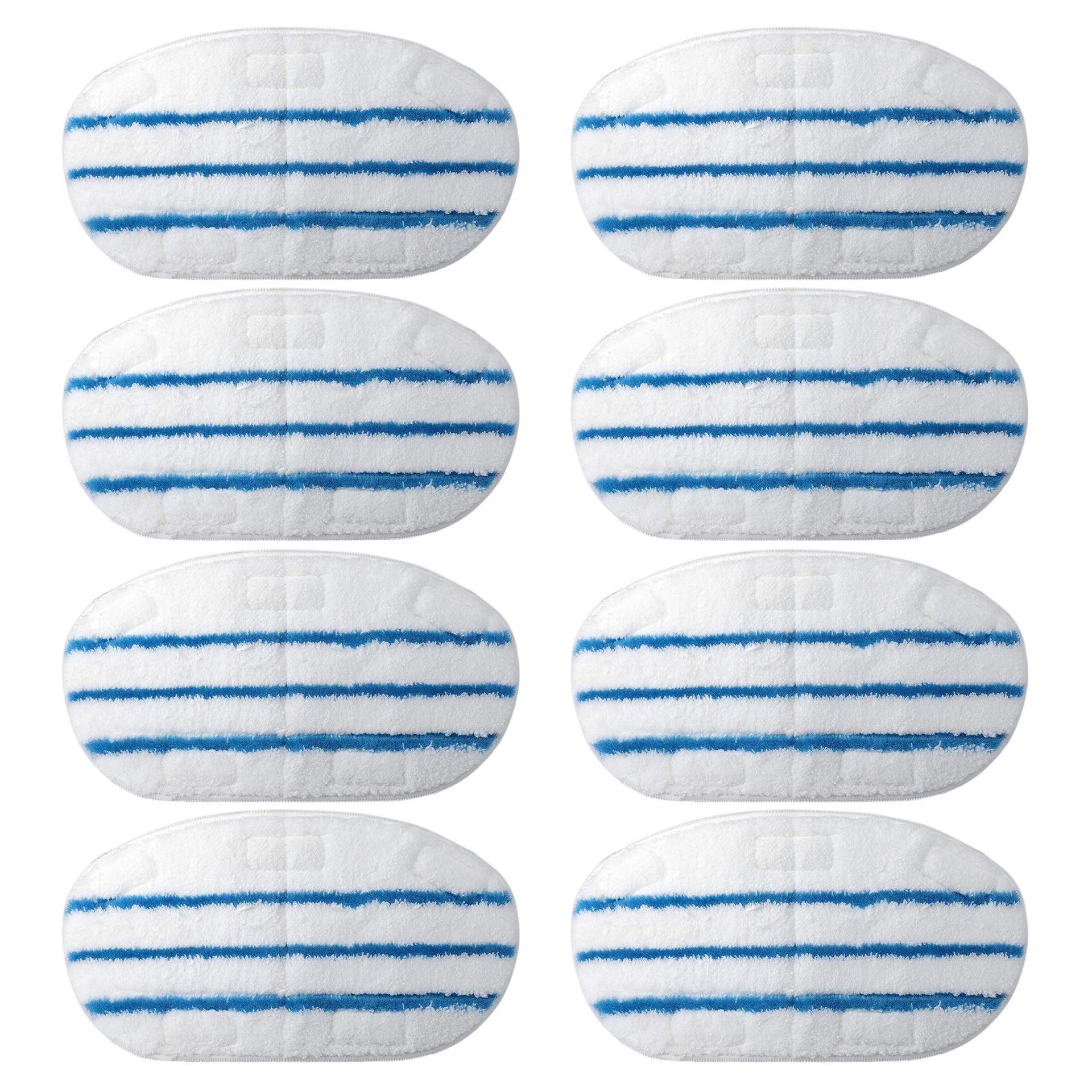 8-Pack Washable Reusable Microfiber Steam Mop Pads for Pursteam Thermapro 10-in-1 Steam Mop by Flammi