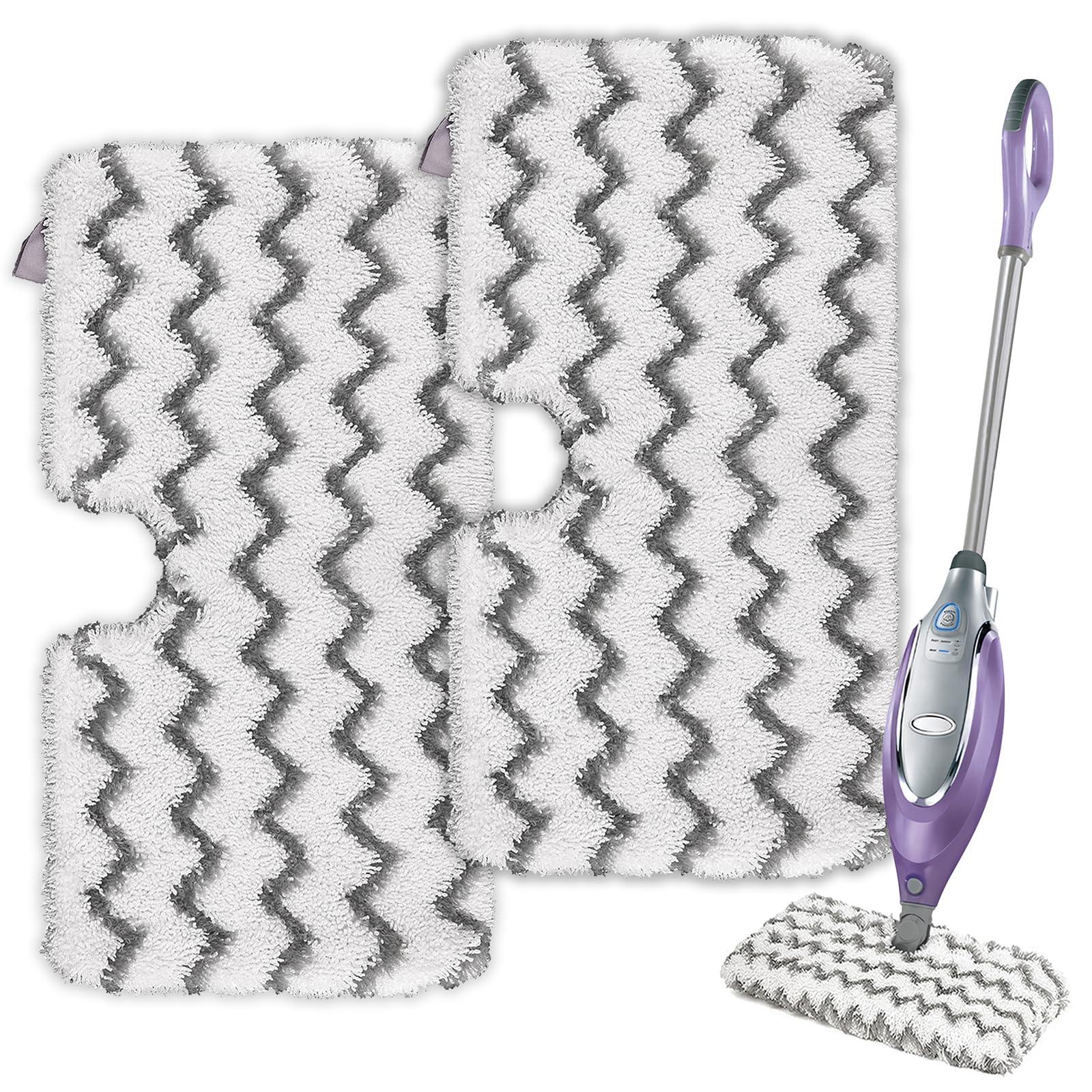 Microfiber Steam Mop Pads with Scrub Strips for Shark S3500 Series (2 Pack)