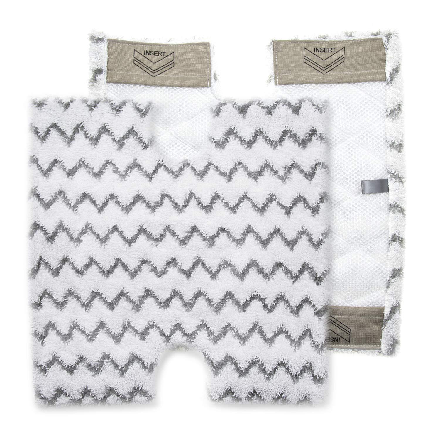 2 Pack Washable Microfiber Mop Pads Compatible With Shark Genius & Lift-Away Pro Steam Mops, Part # XTP184 & P184WQ