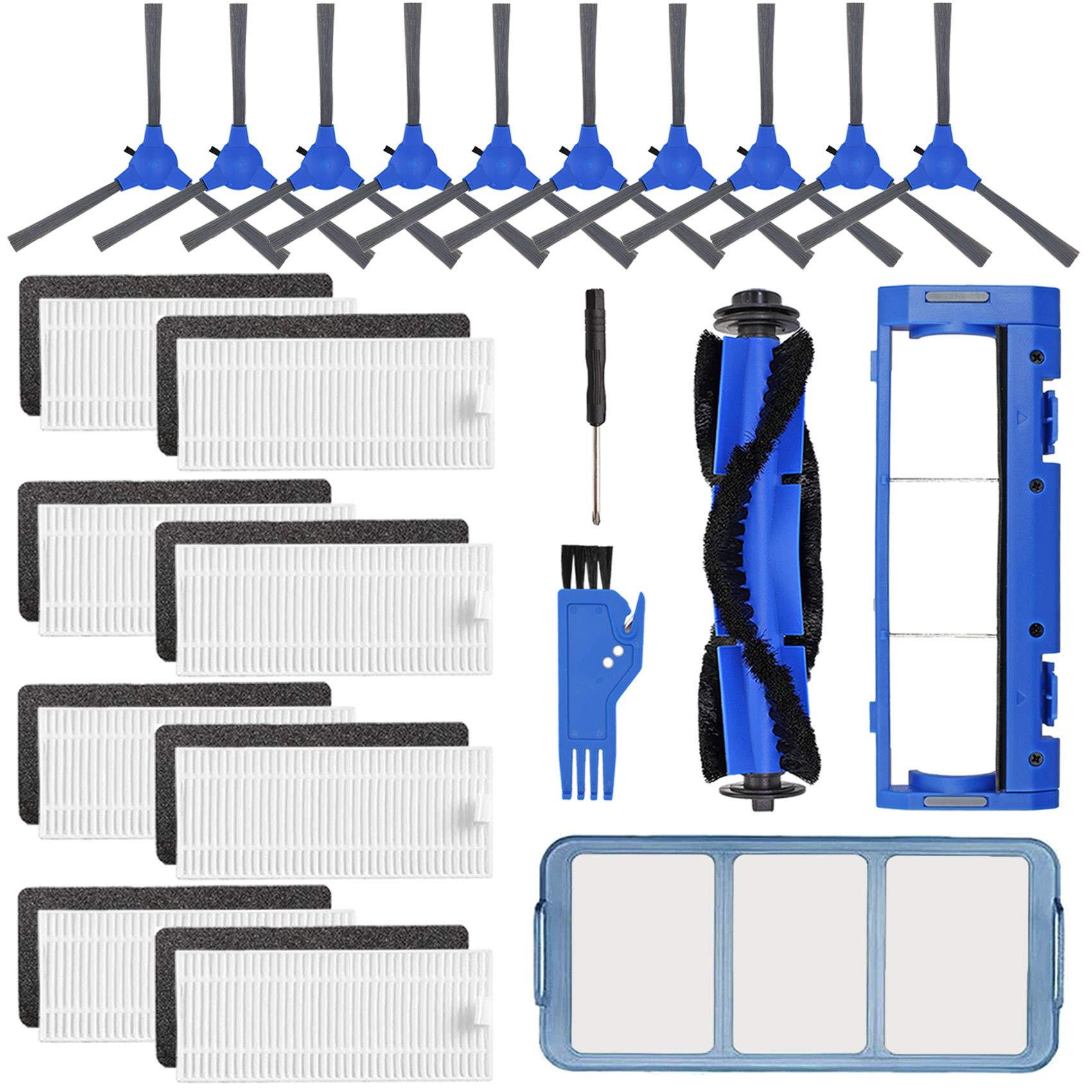 Replacement Parts Accessories Kit Compatible with Eufy Robovac 11S, 15C, 30, 30C, 12, 35C - Vacuum Filters, Side Brushes, Roller Brush Guard