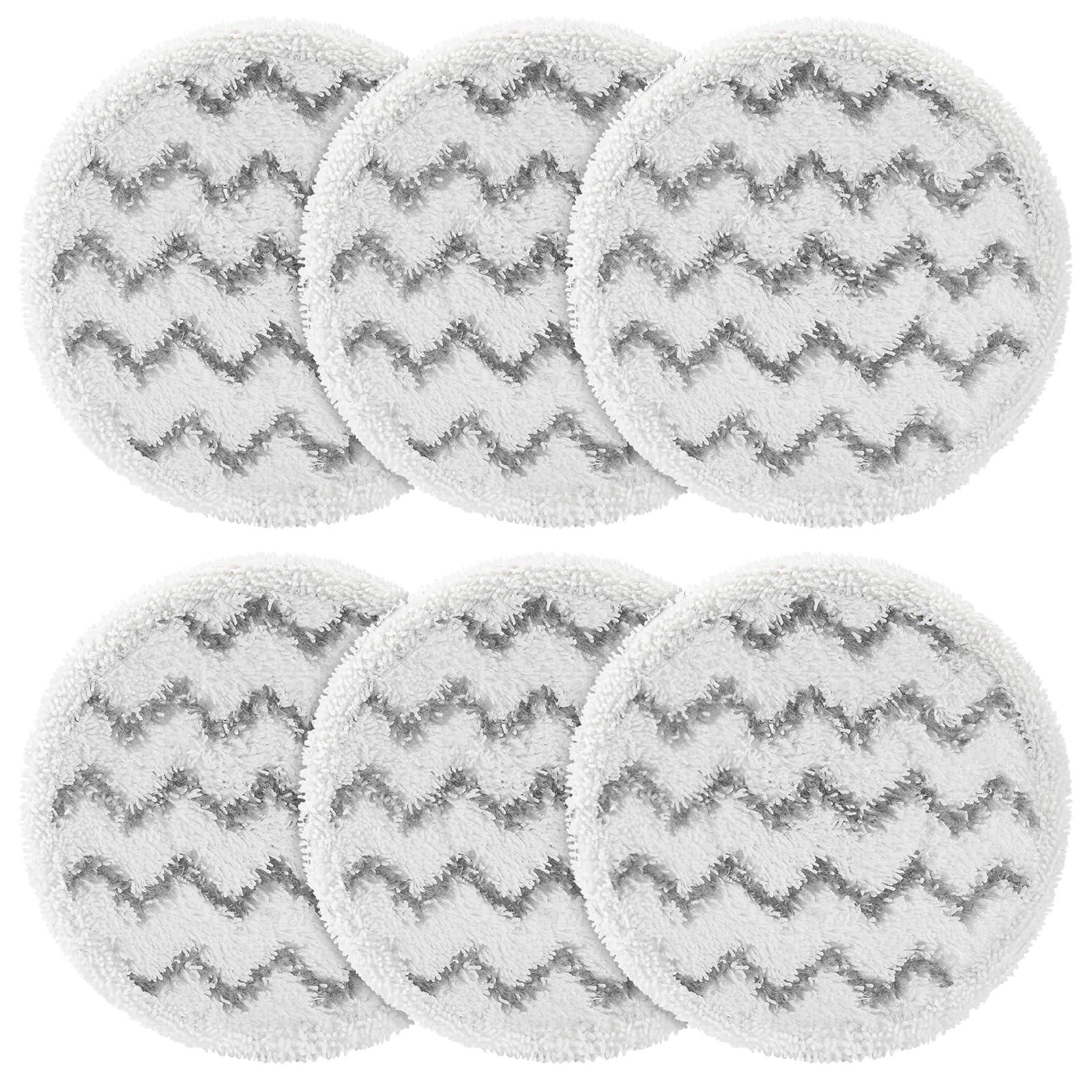 6-Pack Bissell 3897A Rotating Steam Mop Pads Replacement for SpinWave SmartSteam Scrubbing Mop - Floor Cleaning Pads