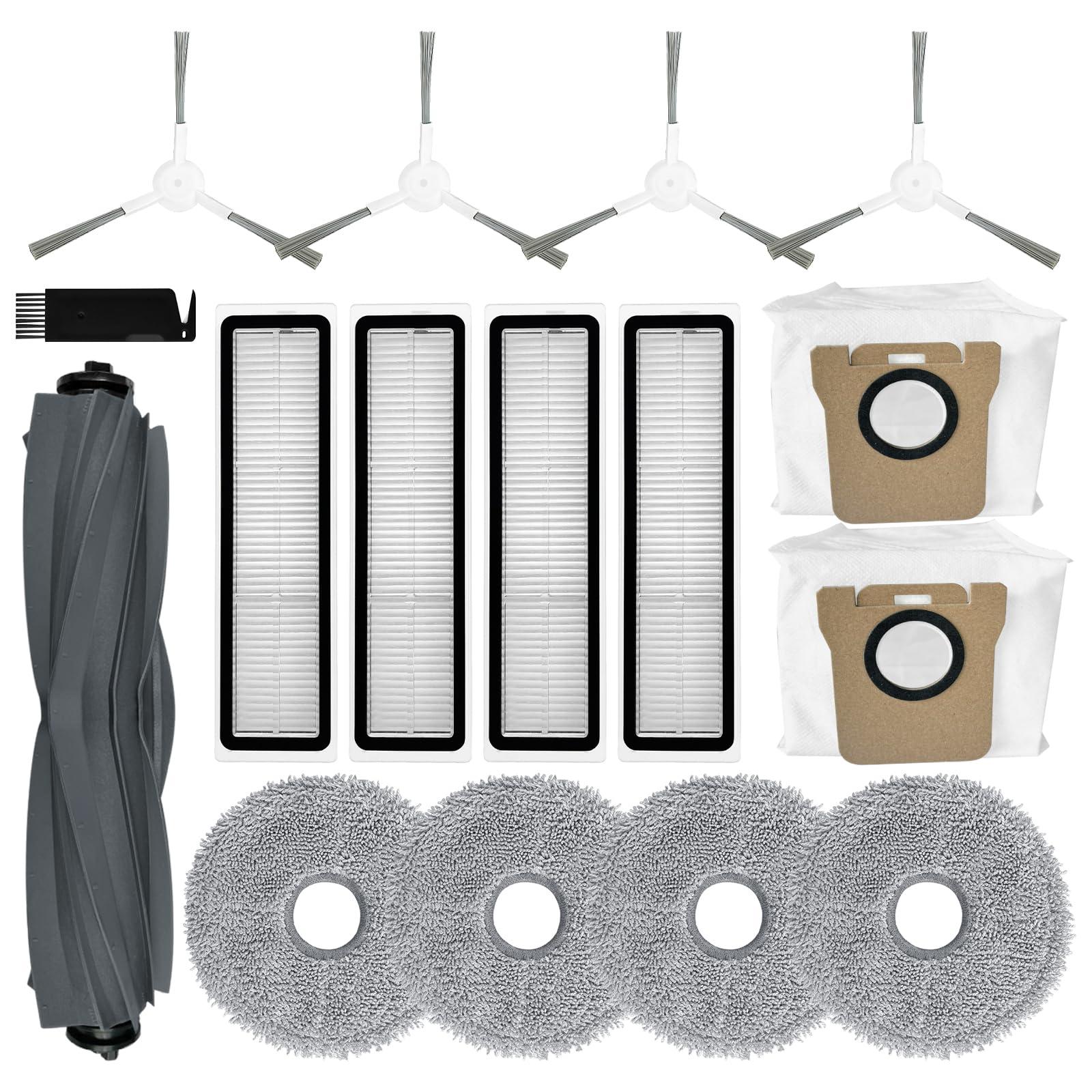 ** HEPA Filter Vacuum Replacement Parts Compatible with Dreame L10S Ultra/L10 Ultra, Xiaomi Robot Vacuum X20+, 16-Piece Set

**DESCRIPTION:** Elevate the cleaning performance of your Dreame L10S Ultra/L10 Ultra or Xiaomi Robot Vacuum X20+ with our comprehensive 16-piece replacement parts set. This package includes 1 main roller brush, 4 side brushes, 4 HEPA filters, 4 mop pads, and 2 dust bags, ensuring your vacuum is equipped for optimal operation.

Crafted for versatility, the main brush and side brushes seamlessly adapt to various floor surfaces, while the HEPA filters efficiently capture particles as small as 0.3 microns, enhancing air quality in your living space. The durable mop pads are perfect for maintaining hard floors, and the dust bags facilitate hassle-free debris disposal.

Compatible with Dreame L10S Ultra, Dreame L10 Ultra, Xiaomi Robot Vacuum X20+, and Xiaomi Robot Vacuum X10+, our accessory kit is the ideal solution to uphold peak performance of your vacuum cleaner. Experience consistent, thorough, and efficient cleaning results with our top-notch replacement parts.

**✨ Compatible With the Following Robot Vacuum Cleaner Models:**
- Compatible for Dreame L10S Ultra
- Compatible for Dreame L10 Ultra
- Compatible for Xiaomi Robot Vacuum X20+
- Compatible for Xiaomi Robot Vacuum X10+

**✨Package Includes:**
- ✅1 x Main Brush
- ✅4 x Side Brushes
- ✅4 x HEPA Filters
- ✅4 x Mop Pads
- ✅2 x Dust Bags
- ✅1 x Cleaning Tool

Revitalize the performance of your HEPA filter vacuum cleaner with these compatible accessories, designed to ensure longevity and efficiency. Experience seamless maintenance with easy installation and removal, and rest assured that our dedicated after-sales team is here to address any concerns promptly. Opt for quality and compatibility to keep your vacuum cleaner operating at its best.