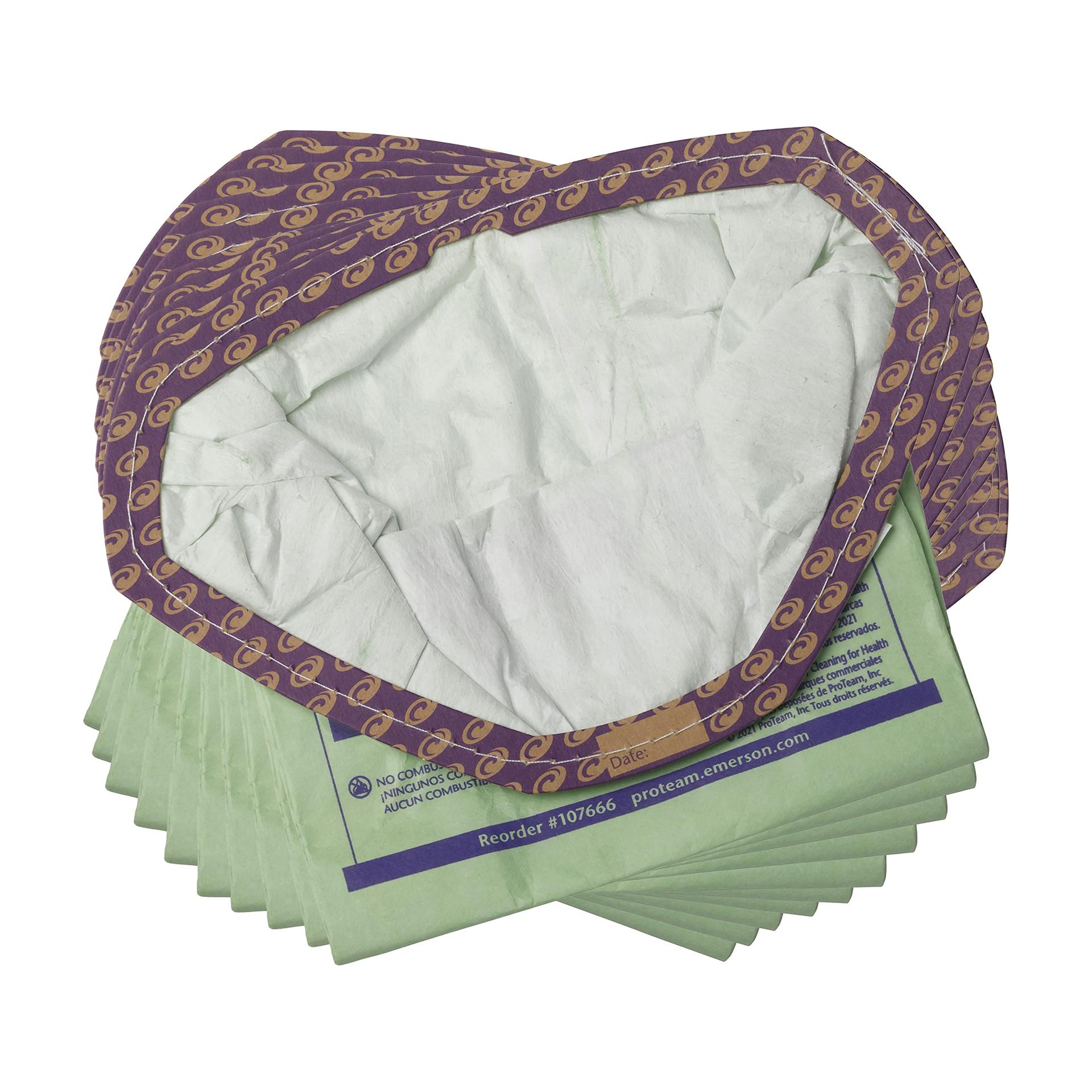 Genuine ProTeam GoFit 3 Intercept Micro Filter Bags, 3 Quart Backpack Vacuum Bags, 10 Pack