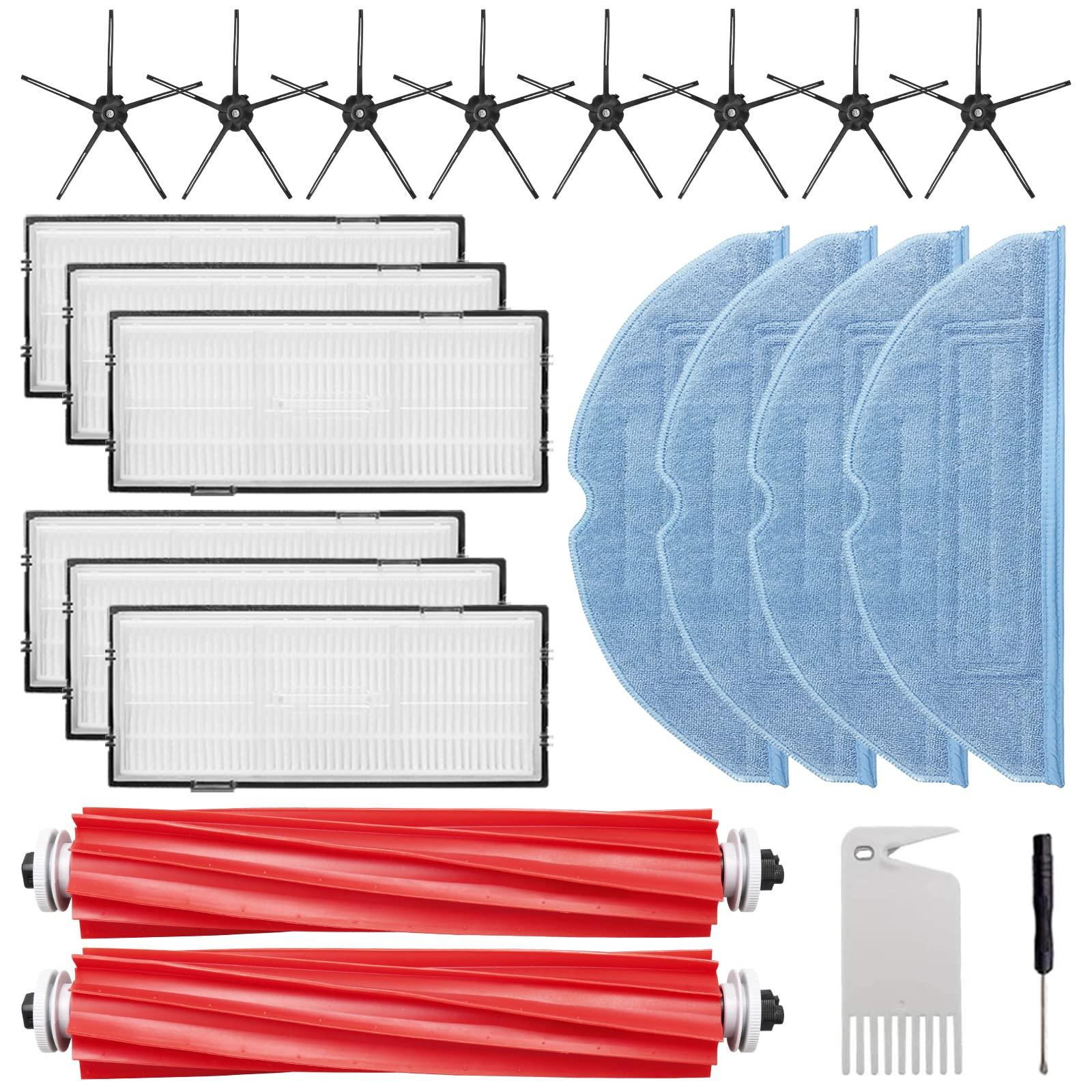 Replacement Accessory Kit for Roborock S7 Series Robot Vacuums - 22 Pack Compatible with S7, S7+, S7 MaxV, S7 MaxV Plus - Main Brush, Mop Cloth, Filter, Side Brush Set