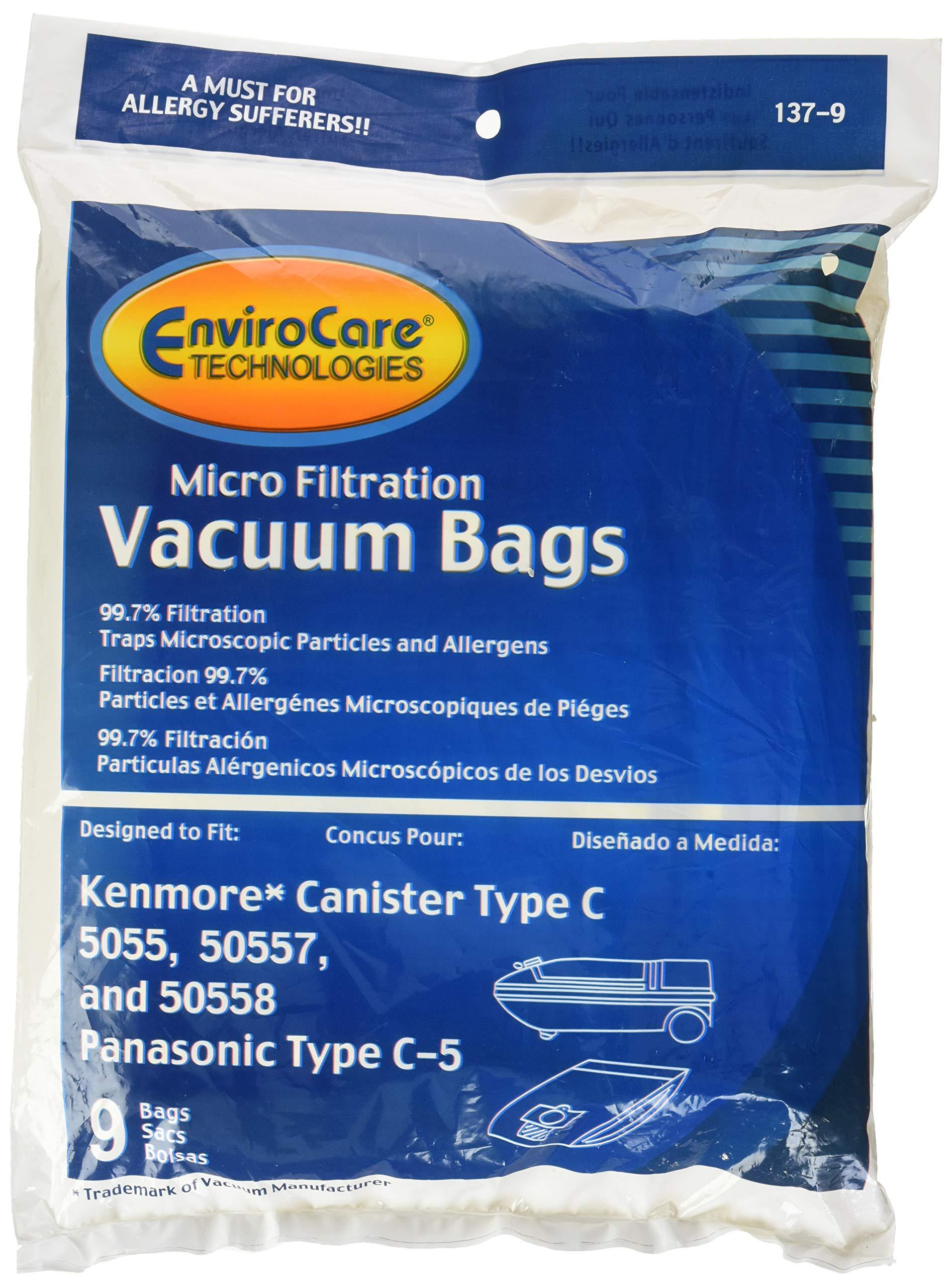 Envirocare Replacement Vacuum Bags for Kenmore C-5 (9-Pack), White