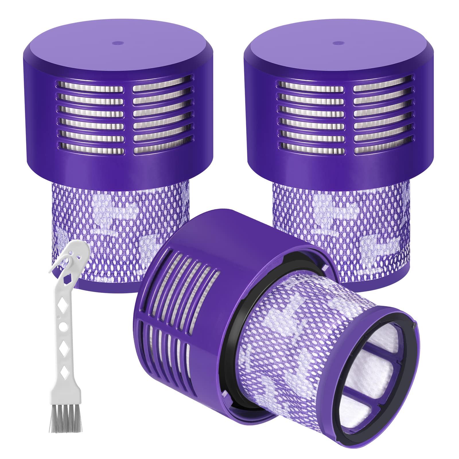 Whekeosh 3-Pack HEPA Filter Replacement Set for Dyson V10 Cyclone Vacuum Series - Compatible with V10 Absolute, Animal, Total Clean, Motorhead - Replaces Part No. 969082-01