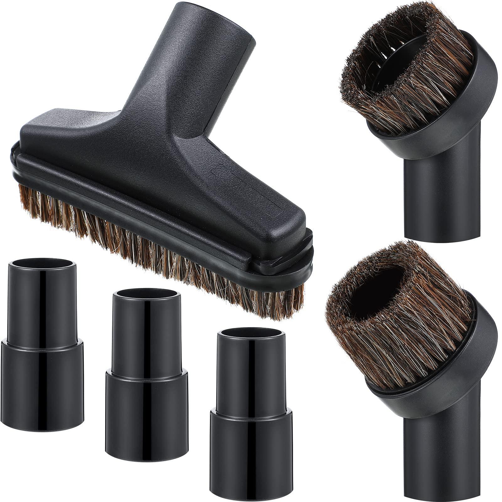 Premium 6-Piece Vacuum Dusting Brush Set with Floor Brush - Soft Bristle Cleaner Attachment Kit (Classic Style)