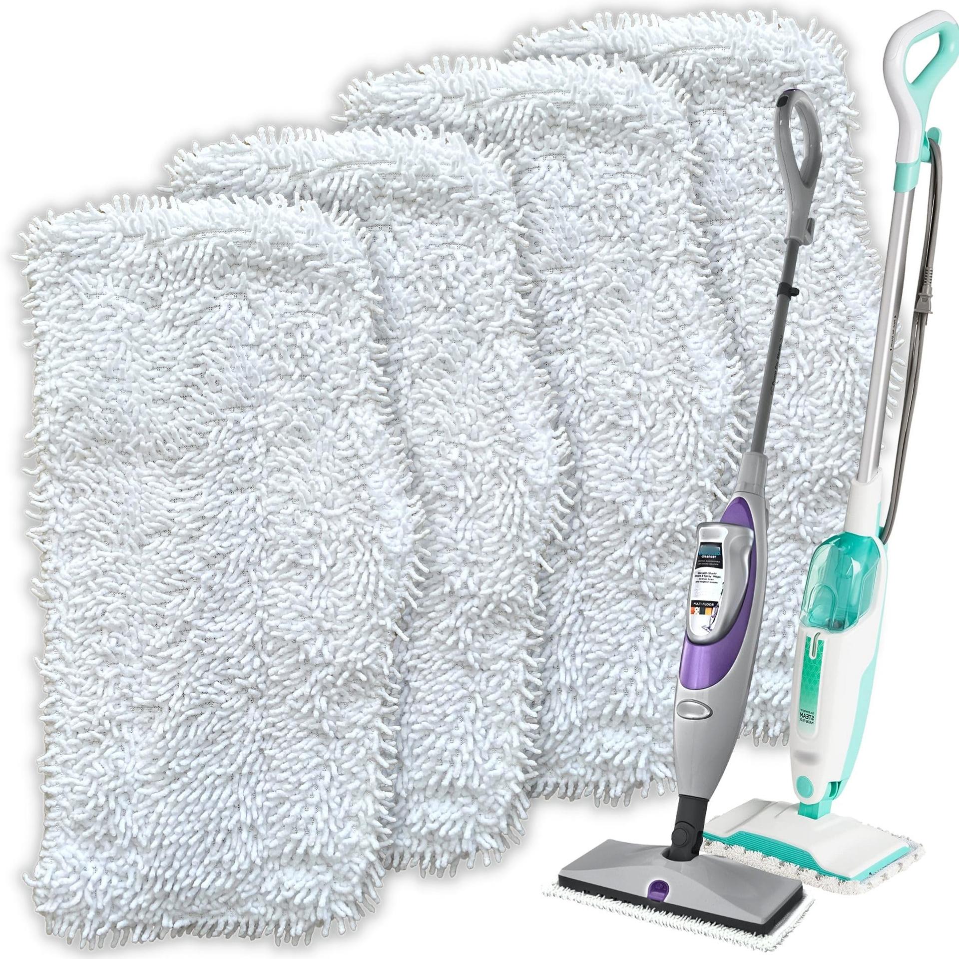Flammi Replacement Washable Cleaning Pads for Shark Steam Mop Sk410, 4 Pack