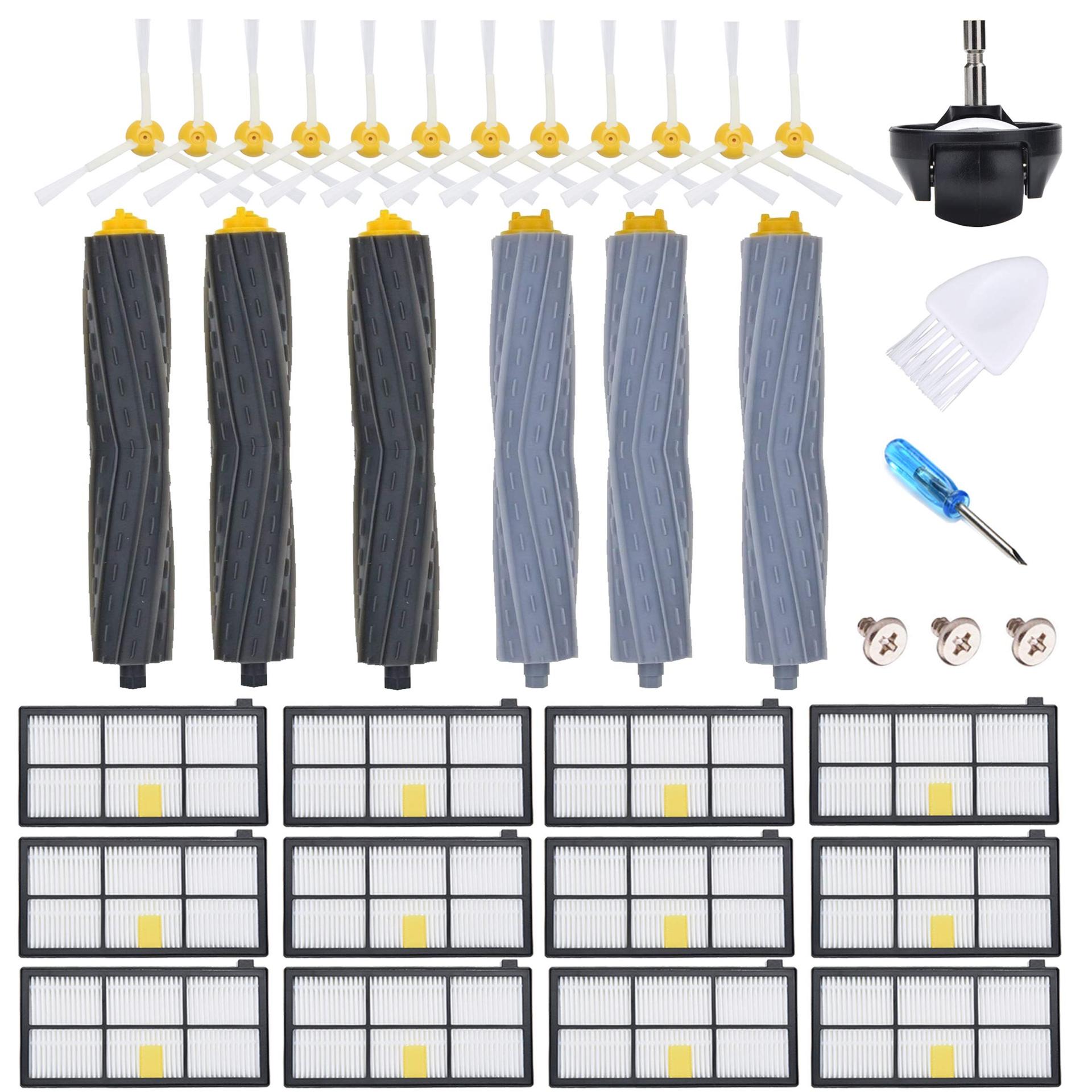 Joybros Replacement Parts for iRobot Roomba 800 900 Series - Caster Wheel, Hepa Filter, Main Roller Brush & More
