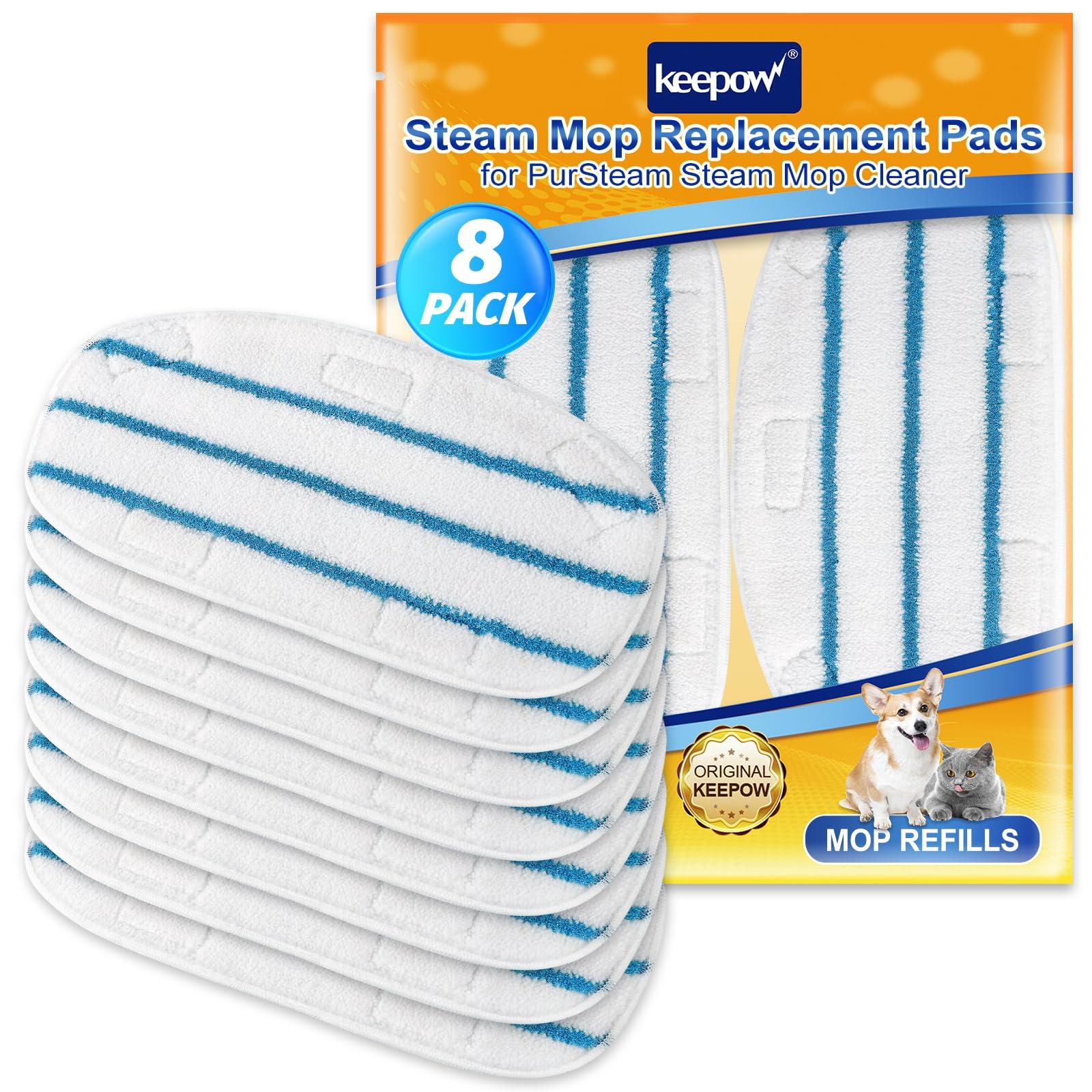 Reusable Microfiber Steam Mop Pads for Pursteam 10 in 1 & Thermapro 211 (8 Pack)