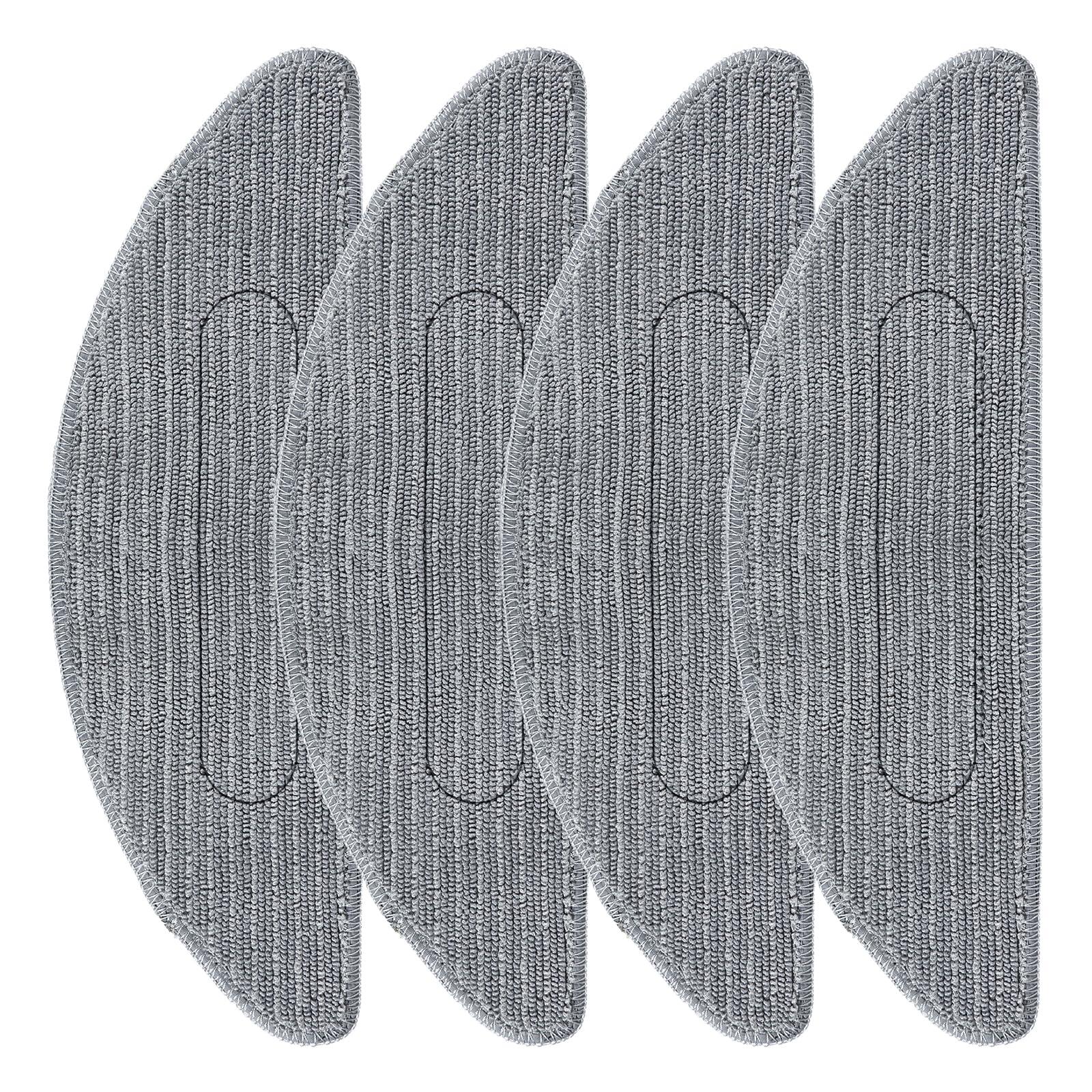 ** Washable & Reusable Microfiber Mop Pads Replacement for iRobot Roomba Combo i5/i5+/j5/j5+ - 4 Pack

**DESCRIPTION:** 
Enhance the cleaning performance of your iRobot Roomba Combo i5/i5+/j5/j5+ with this set of 4 replacement mop pads. Crafted from durable microfiber, these pads effectively capture ultra-fine dust, debris, and tough messes while maintaining high water absorption and quick drying capabilities. Compatible only with specified models, these washable and reusable pads are suitable for various floor types including tile, hardwood, laminates, and stone without causing any scratches. Easily replaceable without additional tools, ensuring your robot vacuum cleaner operates at its peak performance. Trust Lacvik for cost-effective, top-quality replacement parts and reach out to our customer service for any quality or compatibility concerns. Keep your floors spotless with these lightweight and efficient microfiber mop pads!