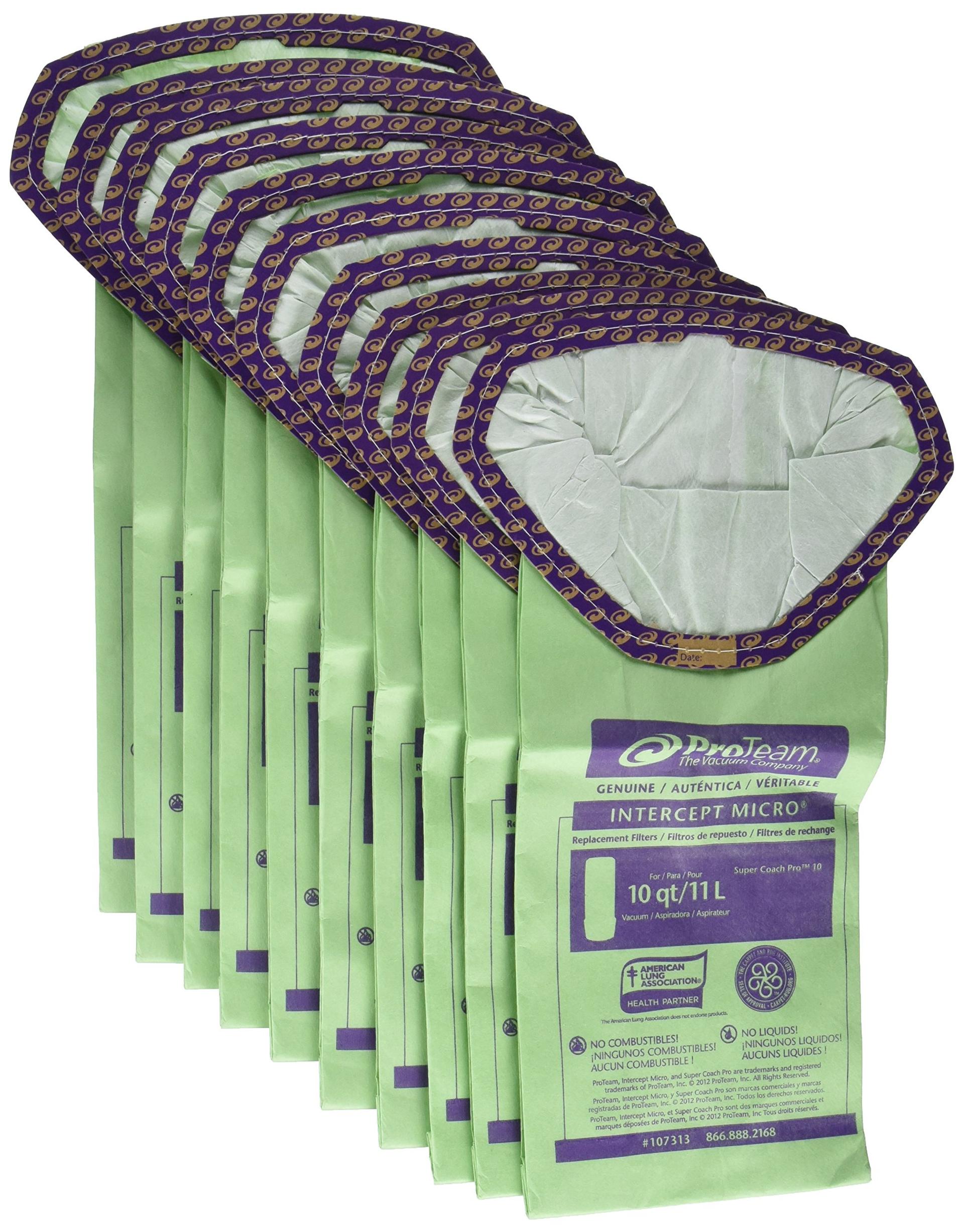 Commercial-Grade ProTeam Super Coach Vacuum Bags and Filters Kit, Model 107313