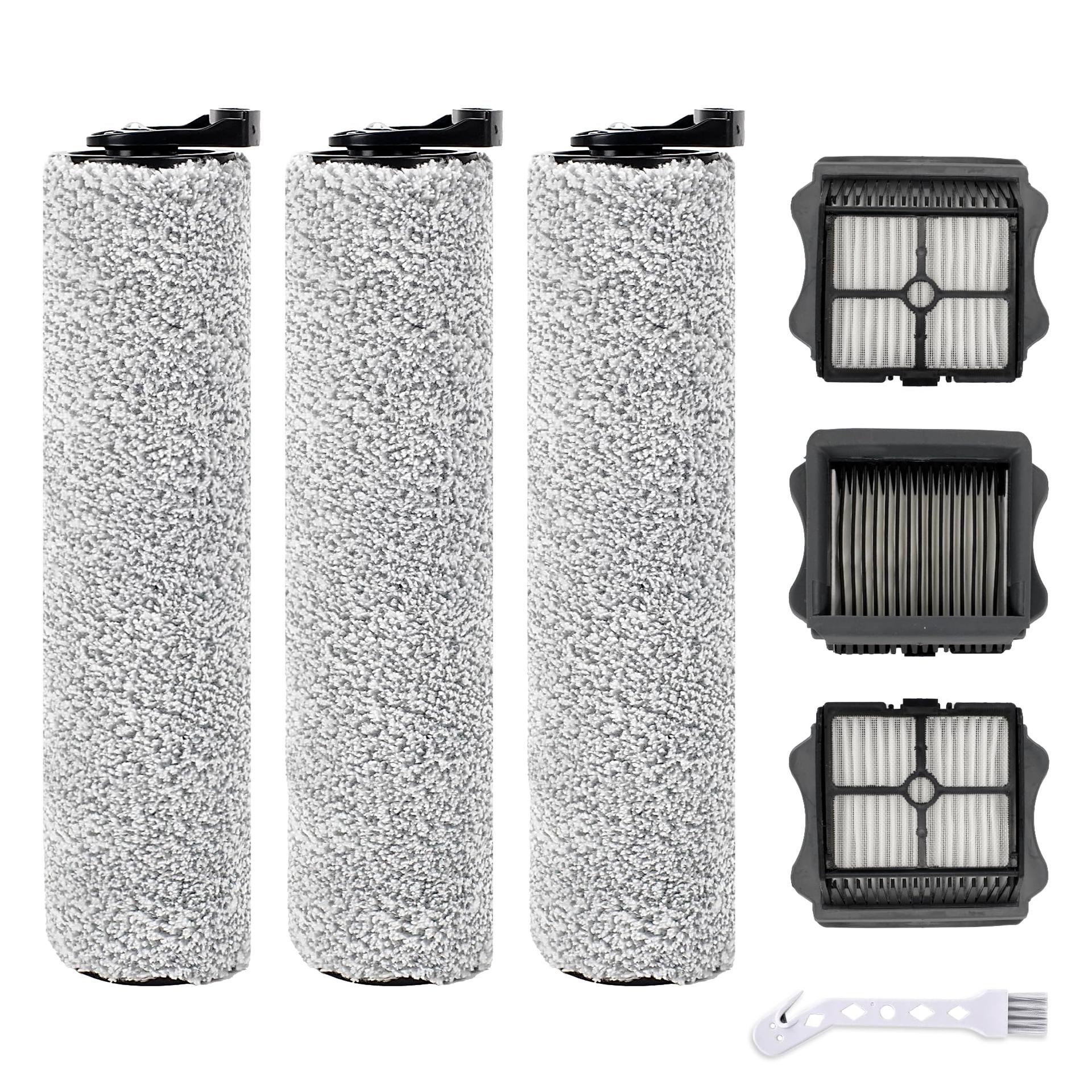 Replacement HEPA Filter and Roller Brush Set for Tineco iFloor 3 and Floor One S3 Cordless Wet Dry Vacuum Cleaner
